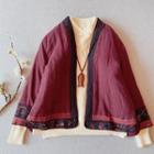 Traditional Chinese Open Front Padded Jacket