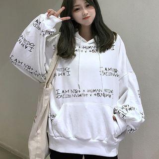 Printed Letter Hoodie