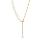Freshwater Pearl Pendant Stainless Steel Necklace Necklace - Freshwater Pearl - Gold - One Size