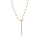 Freshwater Pearl Pendant Stainless Steel Necklace Necklace - Freshwater Pearl - Gold - One Size