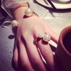 Faux Pearl Open Ring / Bangle