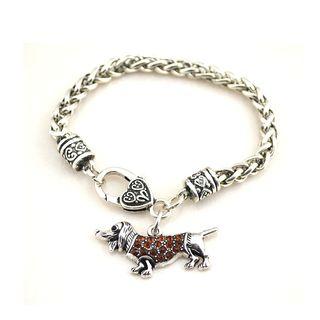 Fashion Puppy Bracelet With Brown Austrian Element Crystal
