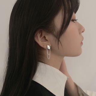 Square & Chained Alloy Dangle Earring