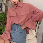 Bell Sleeve Pocket Front Shirt