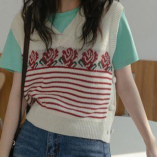 Printed Knitted Vest