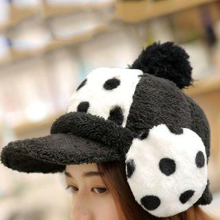Polka Dot Furry Baseball Cap