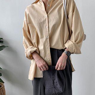 Slit-side Oversized Shirt