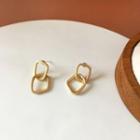 Hooped Earring 1 Pair - S925 Silver - Gold - One Size