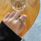 Gemstone Alloy Ring Green - One Size