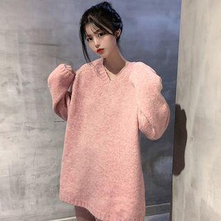 V-neck Oversize Plain Sweater