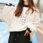Rabbit Fleece Long-sleeve Sweatshirt