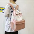 Printed Applique Canvas Backpack