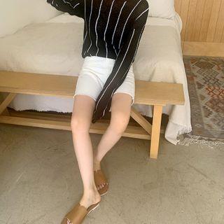 Zip-fly Cut-hem Shorts