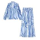 Patterned Shirt / Wide Leg Pants / Set
