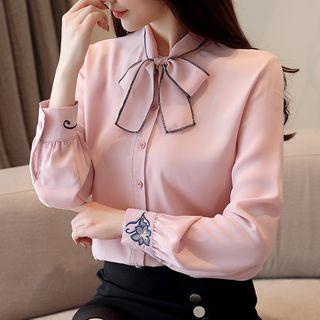 Ribbon Embroidered Shirt