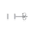 Fashion Simple Letter I Stud Earrings Silver - One Size