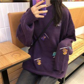 Dinosaur Embroidered Sweater