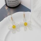 Hollow Flower Drop Earring 1 Pair - Gold - One Size
