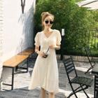 V-neck Shirtdress With Cord
