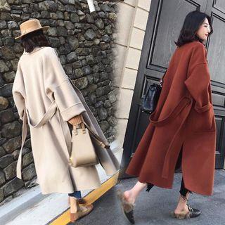 Oversized Slit-hem Coat