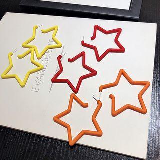Acrylic Star Earring 1 Pair - Yellow - One Size