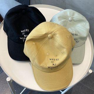 Lettering Print Cap