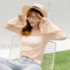 Long-sleeve Open Back Knit Top