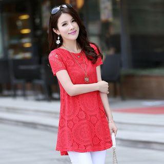 Short Sleeve Lace Tunic