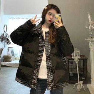 Padded Panel Single-breasted Jacket Black - One Size