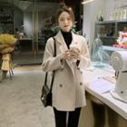 Double-breasted Medium Long Loose-fit Cashmere Jacket