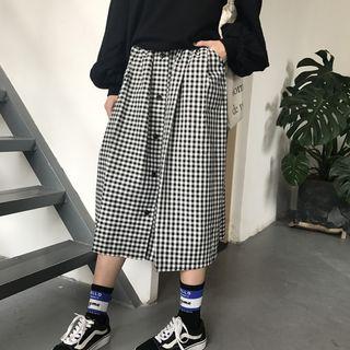 Tie-waist Pocketed Gingham A-line Dress