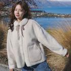 Faux Fur Single-breasted Coat