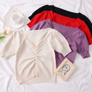 Ruched Light Knit Top
