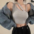 Cropped Asymmetrical Camisole Top