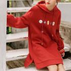 Printed Drawstring Hooded Pullover Dress