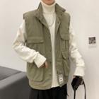 Snap-button Cargo Vest