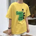 Short-sleeve Alligator Print T-shirt