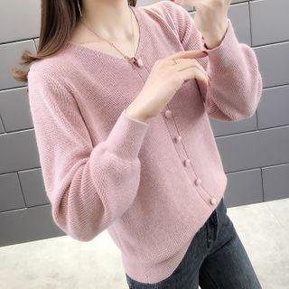 Button-up V-neck Cardigan