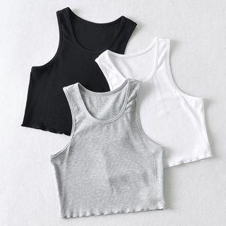 Lettuce Edge Plain Crop Tank Top