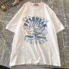 Short-sleeve Baseball Print T-shirt