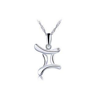 925 Sterling Silver Twelve Constellation Gemini Pendant With Necklace