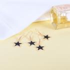 Star Drop Ear Stud 1 Pair - Gold - One Size