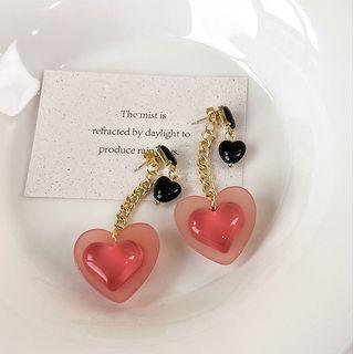 Heart Earring Pink - One Size