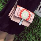Belted Printed Chain Strap Cross Bag