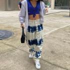 Low-rise Loose-fit Patterned Straight Leg Jeans
