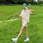 Set: Collared Embroidery Polo Shirt + Shorts