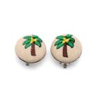 Embroidered Plant Earring