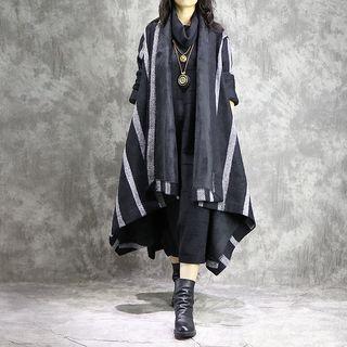 Asymmetric Striped Coat