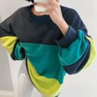 Oversized Color-block Pullover