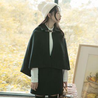 Set: Buckled Cape + A-line Skirt
